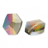 Perles à facettes Fashion hexagone Argenté-AB coating