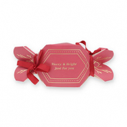 BY31® Boîte écrin à bijoux bonbon "Merry & Bright" Rouge-doré