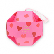 BY31® Boîte écrin à bijoux balle "A gift as lovely as you" Rose-rouge-doré-rose clair