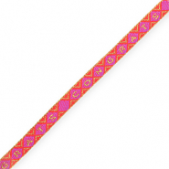 BY31&reg; Ruban texte "Congrats" Rose n&eacute;on-rose magenta-dor&eacute;