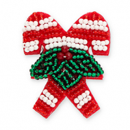Broches sucres d'orge avec décoration de Noël Rouge-vert-blanc