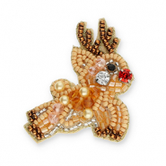 Broches renne Beige-marron cuivré-rouge