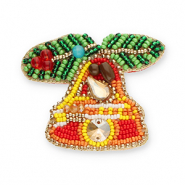 Broches cloche de Noël Vert-orange-jaune-rouge