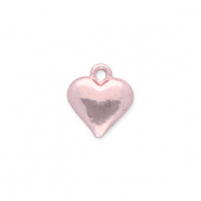 Breloques en m&eacute;tal c&oelig;ur Rose clair