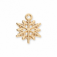 Breloques en m&eacute;tal flocon de neige Dor&eacute;
