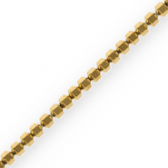 Perles hématites hexagone Doré