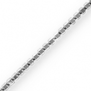 Perles hématites hexagone Argenté