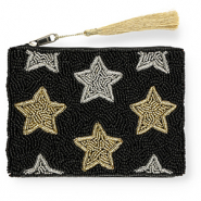 Trousse étoiles Noir-argenté-doré