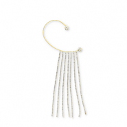 Boucles d'oreilles en laiton Eco-brass® ear cuff avec strass Doré-cristal