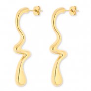 Boucles d'oreilles / puces en acier Inox goutte Doré