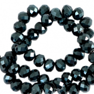 Perles à facettes 8x6mm disque Heishi Vert forêt-pearl shine coating