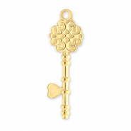 Breloques en acier Inox cl&eacute; Dor&eacute;
