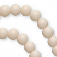 Perles en verre 6 mm opaque P&ecirc;che cr&egrave;me clair