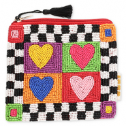 BY31® Trousse cœurs & cubes Noir-blanc-multicolore