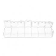 Boîte de rangement bijoux avec 7 compartiments Transparent