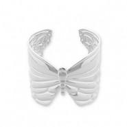 Bracelets en acier Inox jonc papillon Argenté
