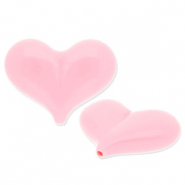 Perles acryliques cœur Rose