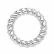 Apprêts en acier inox anneau fermé 8 mm Argenté