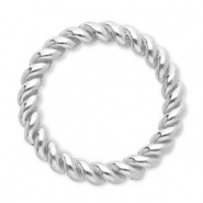 Apprêts en acier inox anneau fermé 12 mm Argenté