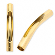 Perles en acier Inox tube Doré