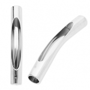 Perles en acier Inox tube Argenté