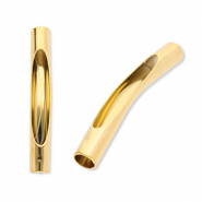 Perles en acier Inox tube Doré