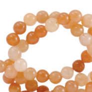 Pierres naturelles Quartz 4mm Multicolore orange grès-blanc cassé