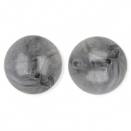 Perles acryliques 20 mm rond Gris-marbré