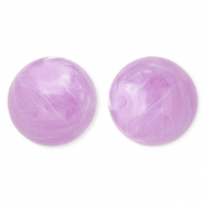 Perles acryliques 20 mm rond Violet lavande-marbré