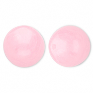 Perles acryliques 20 mm rond Rose-marbré