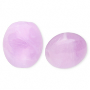 Perles acryliques ovale Violet lavande-marbré