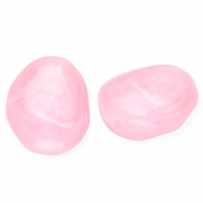 Perles acryliques en forme d'œuf Rose-marbré