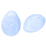 Perles acryliques goutte Bleu-marbré