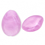 Perles acryliques goutte Violet lavande-marbré