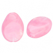 Perles acryliques goutte Rose-marbré