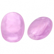Perles acryliques ovale Violet lavande-marbré