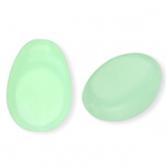 Perles acryliques ovale Vert menthe-marbré