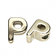 Perles acryliques alphabet lettre P Doré