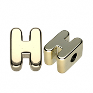 Perles acryliques alphabet lettre H Doré