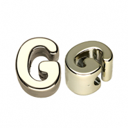 Perles acryliques alphabet lettre G Doré