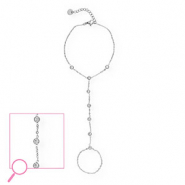 Bracelets en acier Inox Argenté-cristal