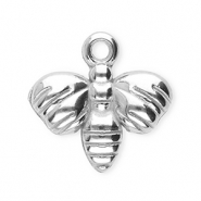 Breloques en acier Inox abeille Argent&eacute;
