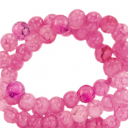 Perles en verre 8 mm moucheté Violet