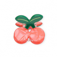 Accessoires pour cheveux pince à cheveux cerises Rose corail foncé nacré-vert