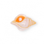 Accessoires pour cheveux pince à cheveux coquillage avec perle Rose clair nacré-orange-doré-blanc
