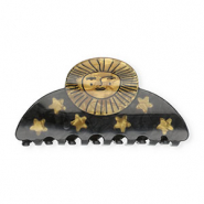 Accessoires pour cheveux pince à cheveux soleil avec étoiles Noir nacré-doré nacré