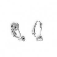 Apprêts en métal DQ® Eco-brass® boucles d'oreilles clip avec fermoir Argenté antique (sans nickel)