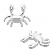 Breloques en métal DQ® crabe Argenté antique (sans nickel)