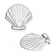 Breloques en métal DQ® coquillage Argenté antique (sans nickel)