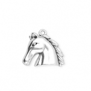 Breloques en métal DQ® cheval Argenté antique (sans nickel)